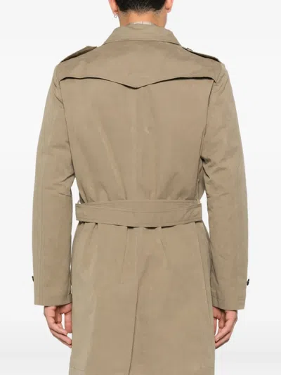 L'impermeabile Gilberto Belted Trench Coat In Brown