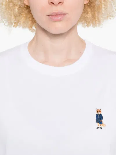 Maison Kitsuné Maison Kitsune' Dressed Fox Cotton T Shirt In White