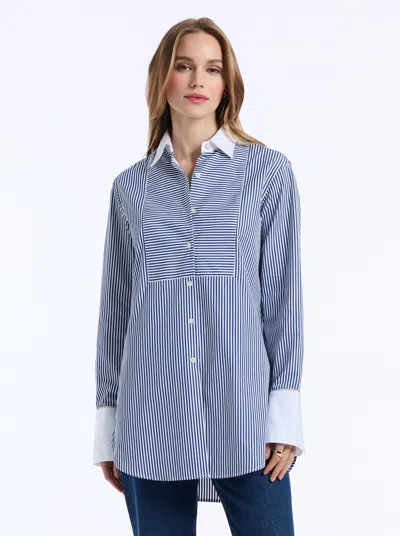 Robert Graham Maude Long Sleeve Shirt In Blue