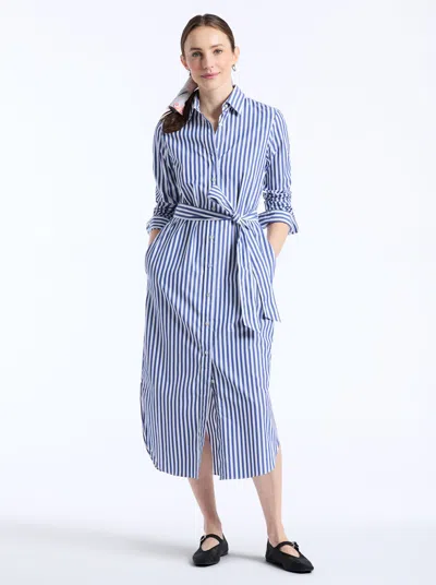 Robert Graham Leona Stripe Long Sleeve Midi Shirtdress In Multi