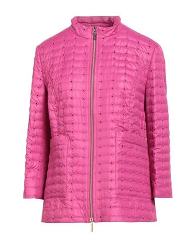 Up To Be Woman Jacket Fuchsia Size 10 Polyester In Pink