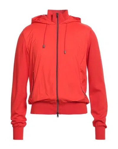 Herno Man Jacket Tomato Red Size 42 Cotton, Polyester, Polyurethane In Multi