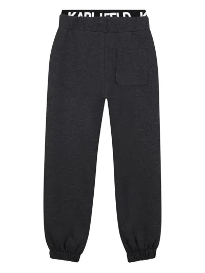 Karl Lagerfeld Elasticated Waist Jogger Trousers In Gray