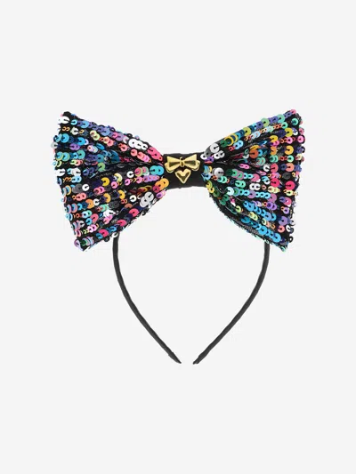 Angel's Face Angels Face Girls Queenie Multi Sequin Bow Headband In Blue