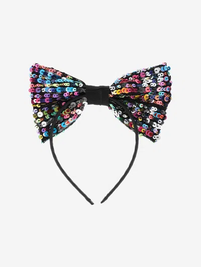 Angel's Face Angels Face Girls Queenie Multi Sequin Bow Headband In Blue