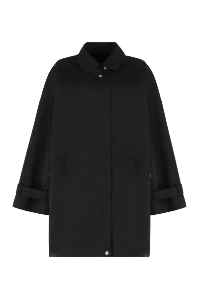 Totême Toteme Women Organic Cotton Oversized Trench Coat In Black