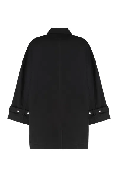 Totême Toteme Women Organic Cotton Oversized Trench Coat In Black