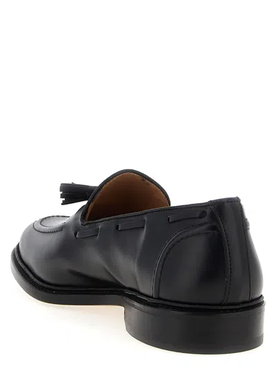 Tricker's Black Calf Leather Moccasin With Decorative Tassel
