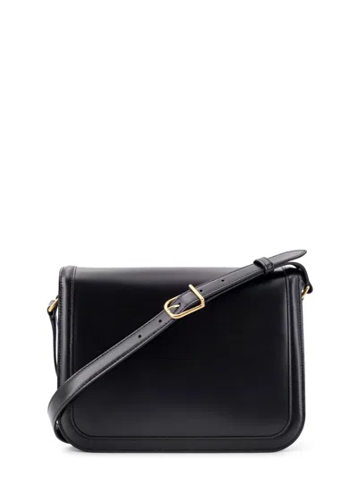 Valentino Garavani 9to5 Leather Shoulder Bag With Vlogo Signature Closure In Black