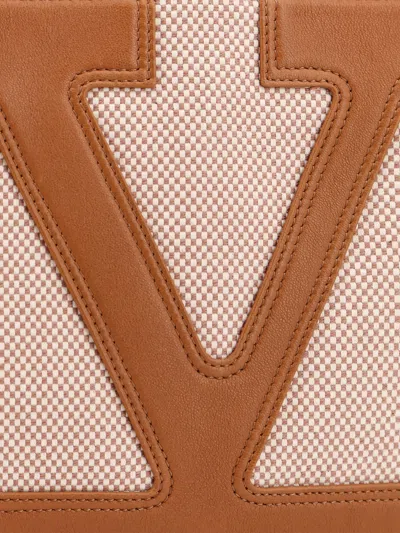 Valentino Viva Superstar Canvas Shoulder Bag In Brown