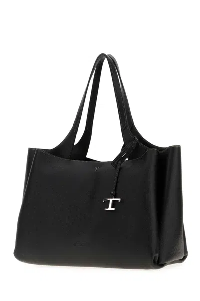 Tod's Double Handle Shoulder Bag In Black