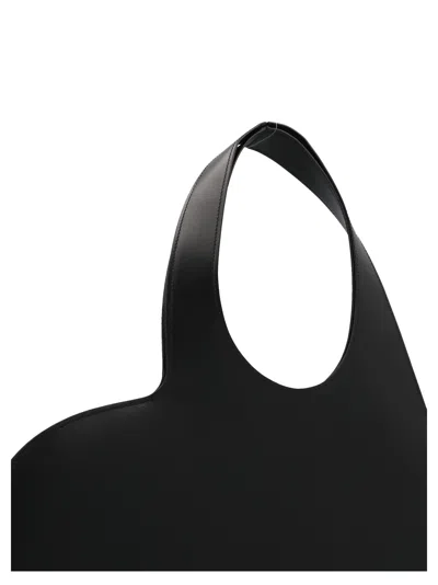 Coperni Baby Heart Leather Crossbody Bag In Black