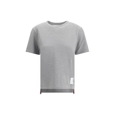 Thom Browne Versatile Grey T-shirts And Polos With Various Necklines In Gray