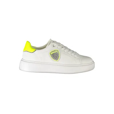 Blauer White Polyester Sneaker In White