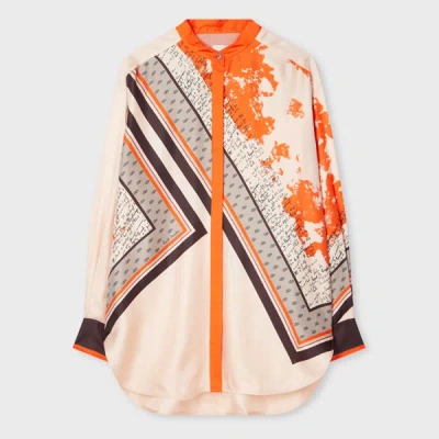 Paul Smith Printed Long-sleeve Shirt In Neutral
