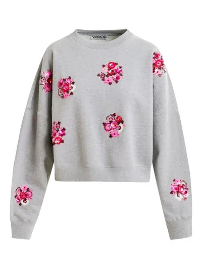 Essentiel Antwerp Itro Embroidered Sweatshirt In Gray