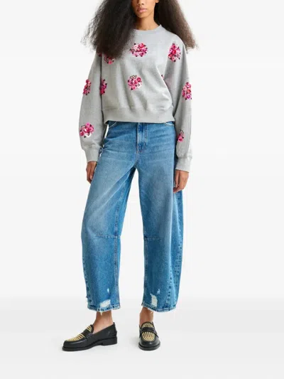 Essentiel Antwerp Itro Embroidered Sweatshirt In Gray