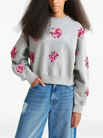 Essentiel Antwerp Itro Embroidered Sweatshirt In Gray