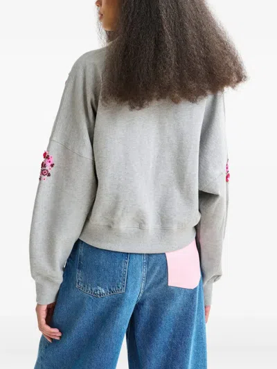 Essentiel Antwerp Itro Embroidered Sweatshirt In Gray