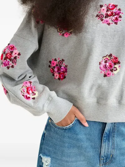 Essentiel Antwerp Itro Embroidered Sweatshirt In Gray