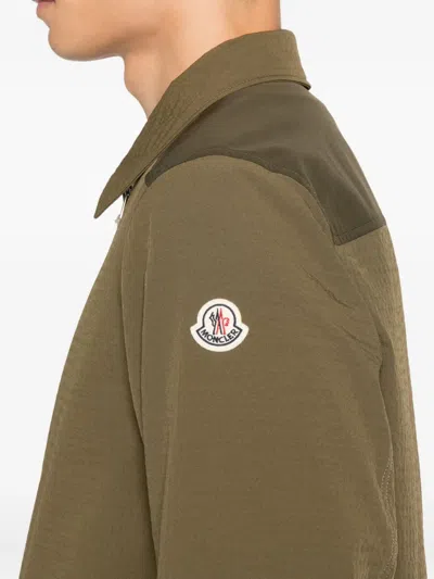 Moncler Green Regular Solid Shirt In Green
