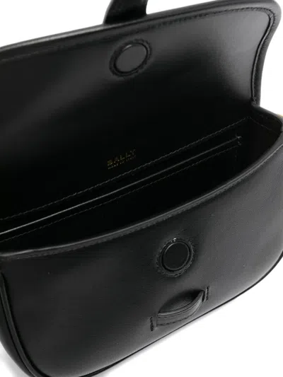 Bally Leather Crossbody Bag In Black