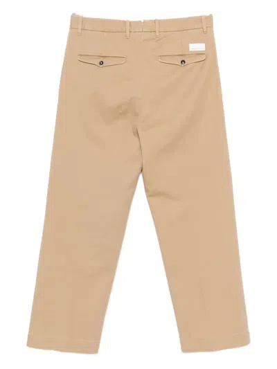 Nine In The Morning Button-fly Cotton Trousers In Brown