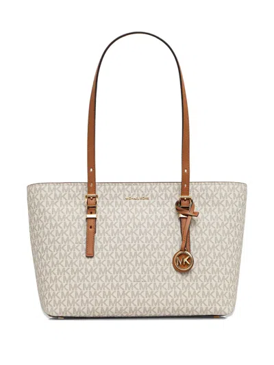 Michael Michael Kors Quinn Monogram Tote Bag In Neutral
