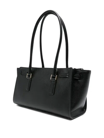 Michael Kors Double-handle Leather Shoulder Bag In Black