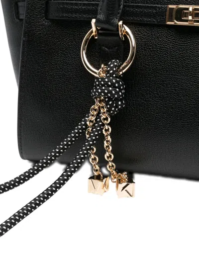 Michael Kors Double-handle Leather Shoulder Bag In Black