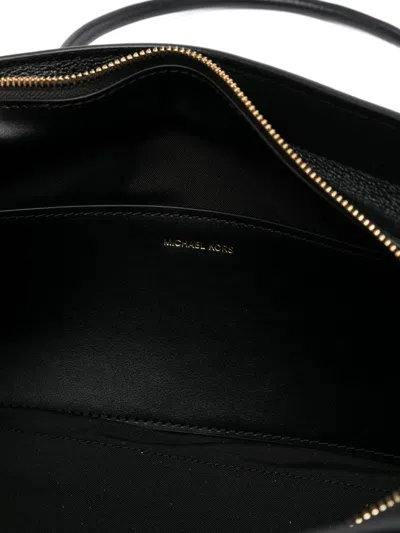 Michael Kors Double-handle Leather Shoulder Bag In Black