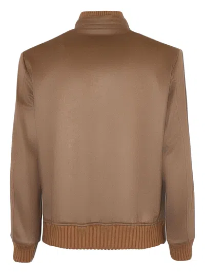 罗纹袖口羊绒夹克