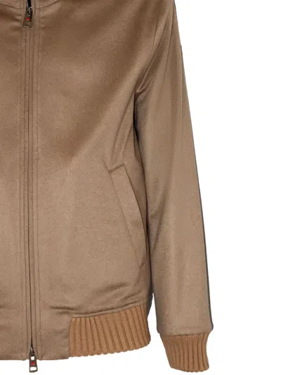 罗纹袖口羊绒夹克