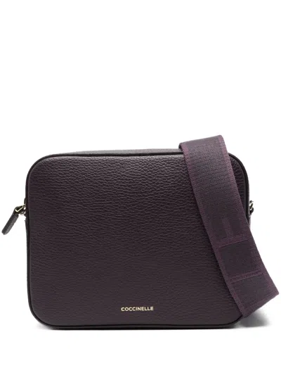 Coccinelle Tebe Small Shoulder Bag In Purple