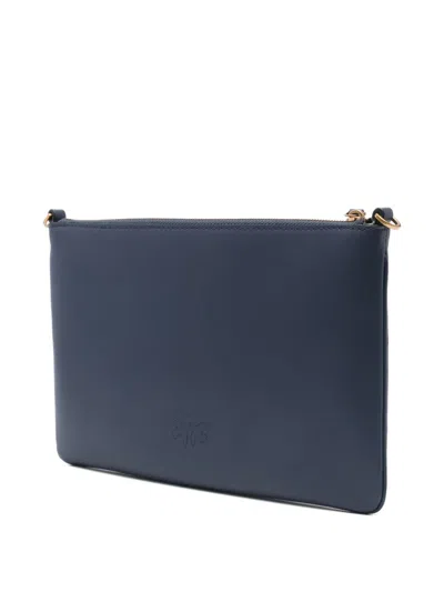 Pinko Classic Flat `love` Bag `simply` In Blue