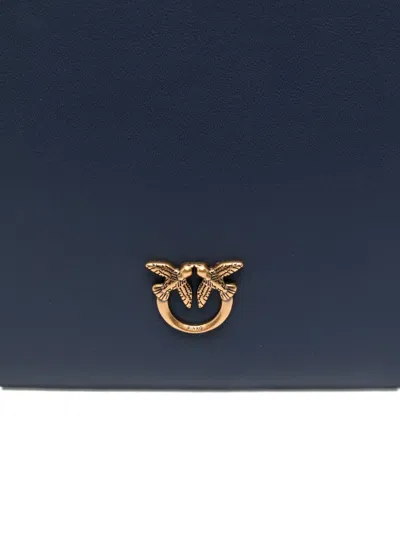 Pinko Classic Flat `love` Bag `simply` In Blue