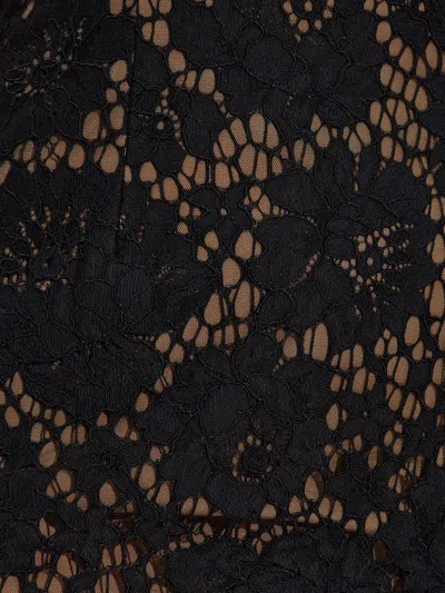 Self-portrait Floral Lace Maxi Dress In Black