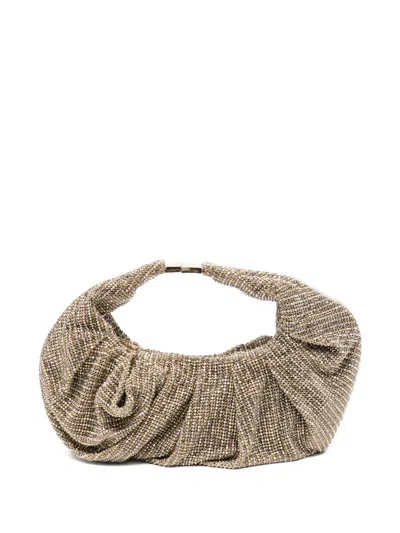 Benedetta Bruzziches Crystal Logo Mini Bag In Gold