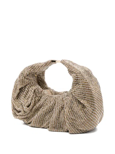 Benedetta Bruzziches Crystal Logo Mini Bag In Gold