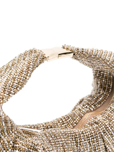 Benedetta Bruzziches Crystal Logo Mini Bag In Gold