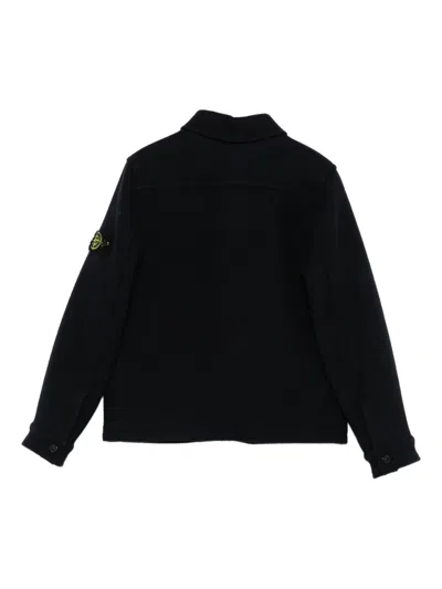 Stone Island Patch-pocket Zip-front Jacket In Black