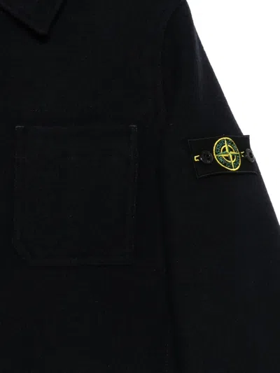 Stone Island Patch-pocket Zip-front Jacket In Black