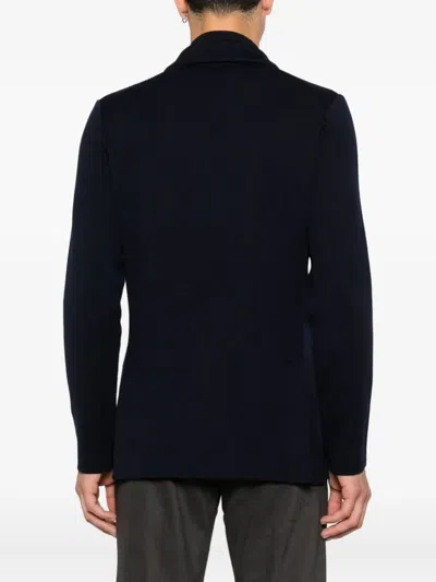 Lardini Double-breasted Patch-pocket Jacket In Black