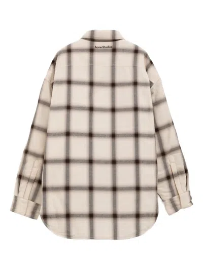 Acne Studios Button-down Shirt Jacket In Neutral
