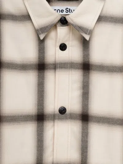 Acne Studios Button-down Shirt Jacket In Neutral