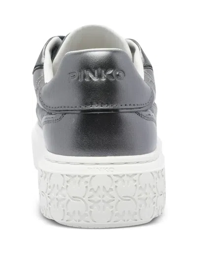 Pinko Laminated Shoes With Love Birds Logo In Multi
