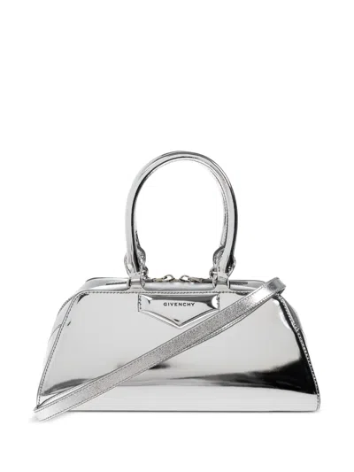 Givenchy Antigona East-west Small Handbag In Silver