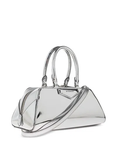 Givenchy Antigona East-west Small Handbag In Silver