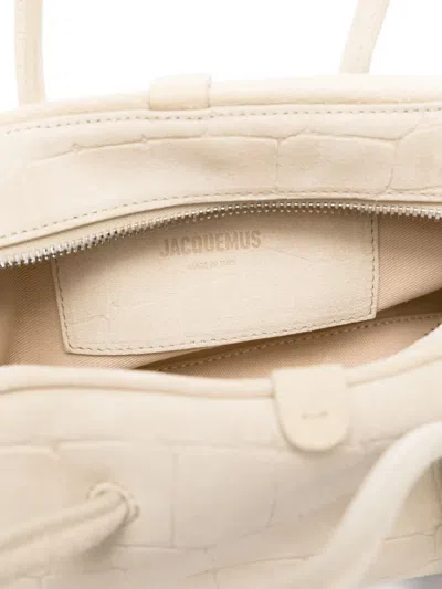 Jacquemus Small Turismo Tote Bag In Neutral