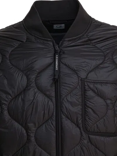 C.p. Company C.p.company Padded Bomber Jacket In Black